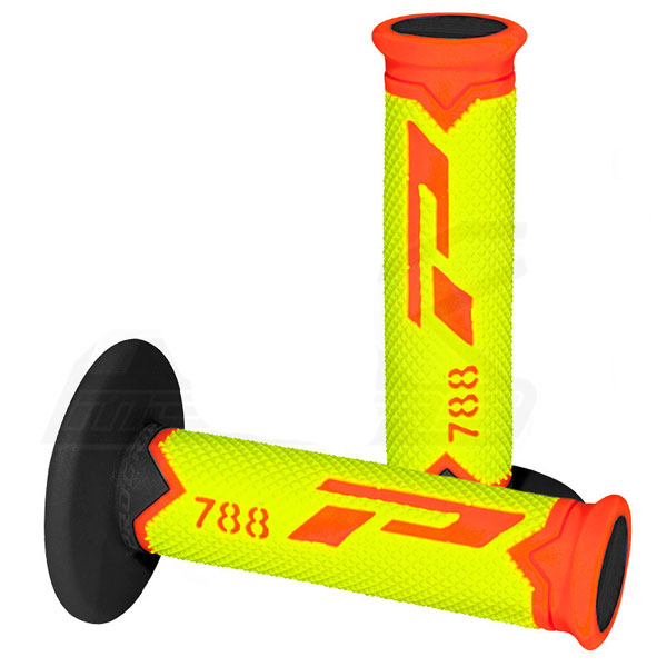 PRO GRIP - Poignées Guidon Moto 794 - L115Mm - Jaune Fluo - Diamètre  Ø22/25Mm - Poignées Moto Cross Pit Bike 50Cc - Cdiscount Auto